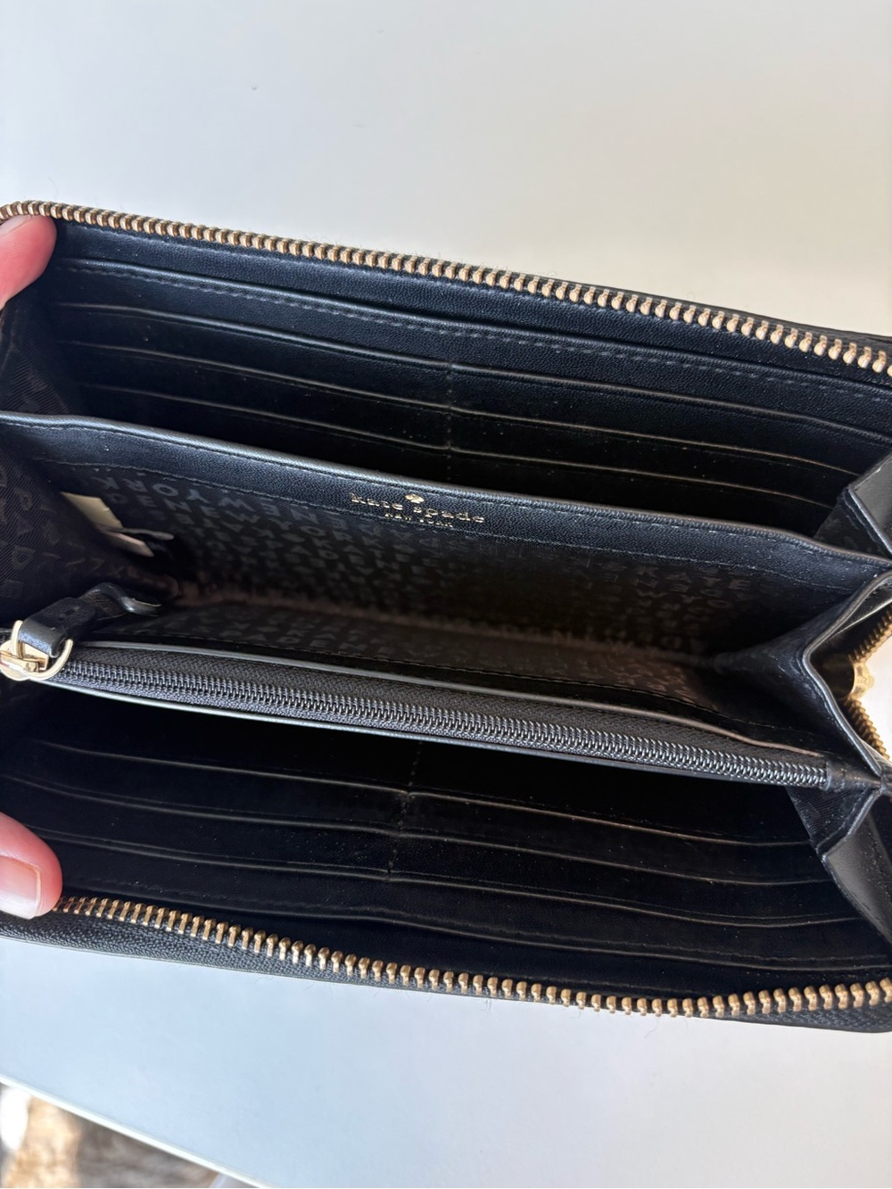 Kate spade Black leather Wallet full zip - Picture 6 of 12